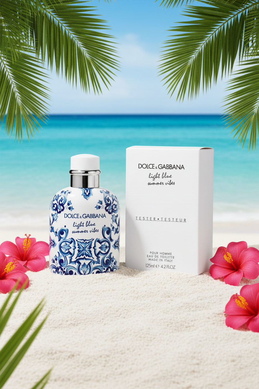 Dolce & Gabbana Light Blue Summer Vibes 4.2 Oz. 125mll Edt Tester Men